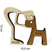 Statuetta padrone cane - gatto, InciSo, personalizzato al laser, pet, idea regalo, 4 zampe