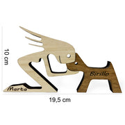 Statuetta padrone cane - gatto, InciSo, personalizzato al laser, pet, idea regalo, 4 zampe