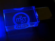 Chiavetta usb in cristallo a led, InciSo personalizzata al laser