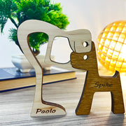 Statuetta padrone cane - gatto, InciSo, personalizzato al laser, pet, idea regalo, 4 zampe