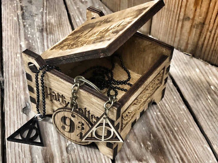 Portachiavi in legno Harry Potter personalizzato con nome