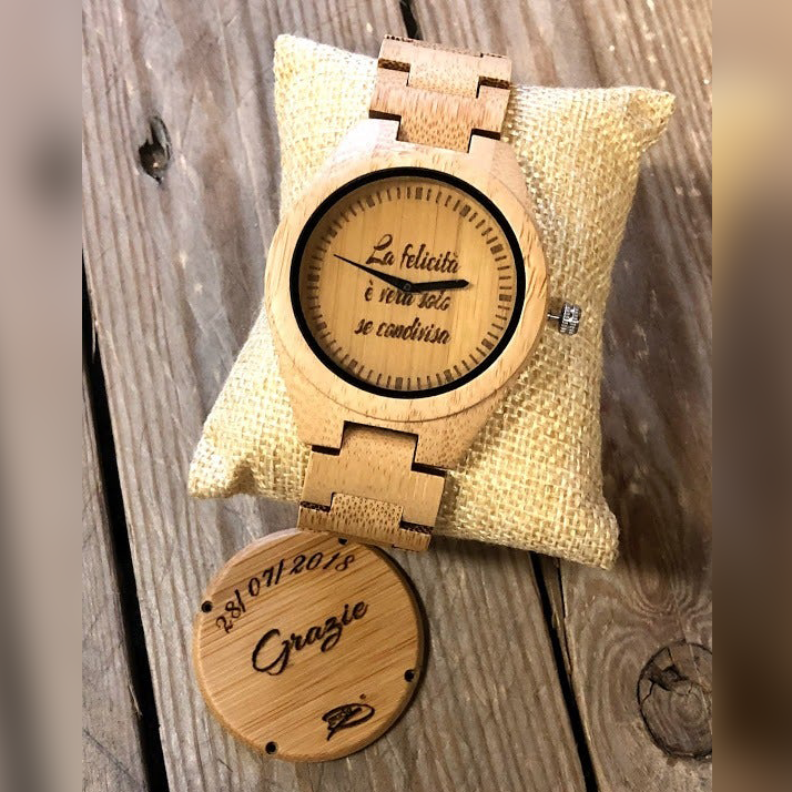 InciSoLaser Orologio Da Polso In Legno personalizzato