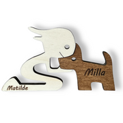 Statuetta padrone cane - gatto, InciSo, personalizzato al laser, pet, idea regalo, 4 zampe