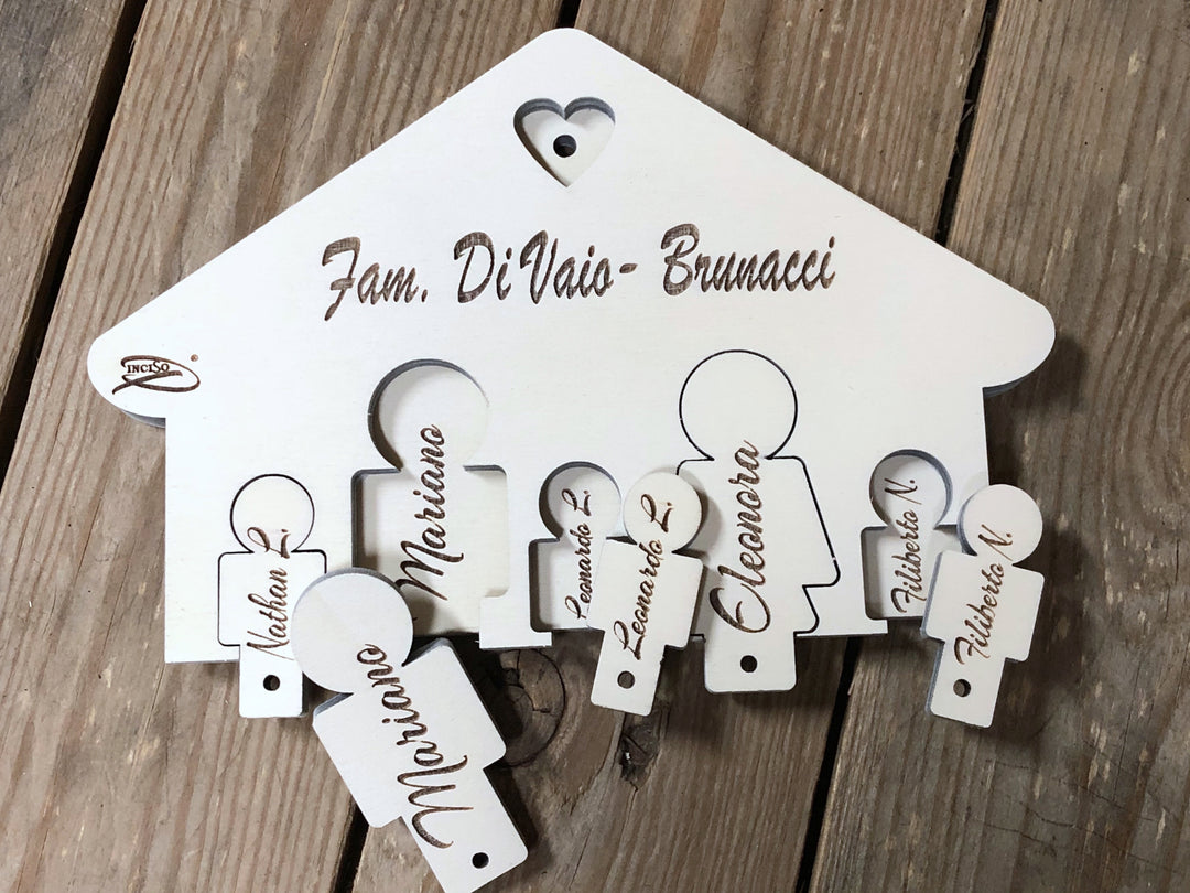 Portachiavi In Legno Con Incisione Laser A Tema Sci - Regalo Originale Per Sciatori - Ashton And Finch