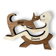 Statuetta padrone cane - gatto, InciSo, personalizzato al laser, pet, idea regalo, 4 zampe