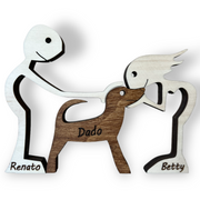 Statuetta padrone cane - gatto, InciSo, personalizzato al laser, pet, idea regalo, 4 zampe