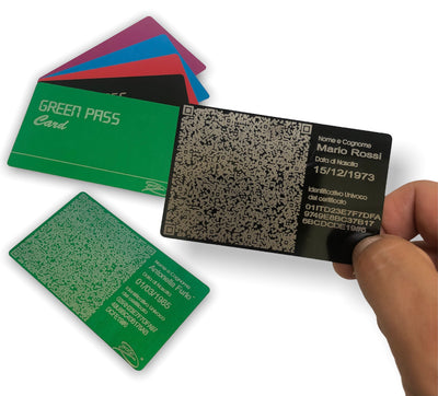 GreenPass Card, personalizzata al laser