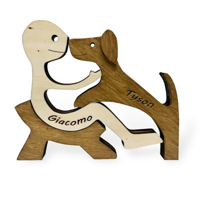 Statuetta padrone cane - gatto, InciSo, personalizzato al laser, pet, idea regalo, 4 zampe
