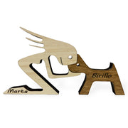 Statuetta padrone cane - gatto, InciSo, personalizzato al laser, pet, idea regalo, 4 zampe