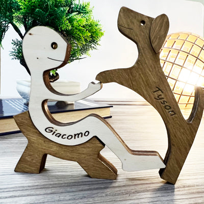 Statuetta padrone cane - gatto, InciSo, personalizzato al laser, pet, idea regalo, 4 zampe